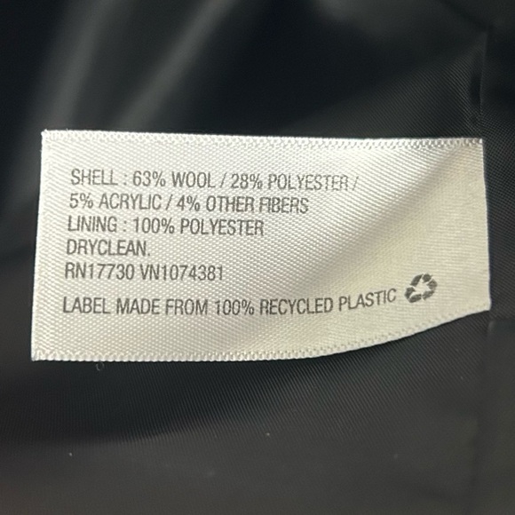 Merona Coat Wool Blend Toggle Zipper Long Sleeve Lined Winter Duffle Coat Hood - Picture 7 of 8